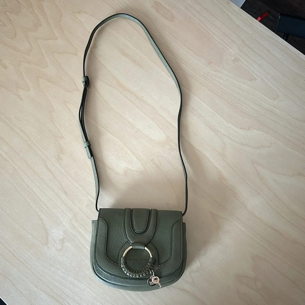See By Chloe Olive Green Leather Crossbody Bag - Picture 2 of 8